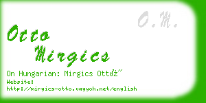 otto mirgics business card
